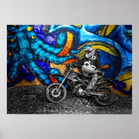 Graffiti Vélo de rue urbaine Poster