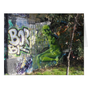 Graffiti vert de l'espace extra-atmosphérique