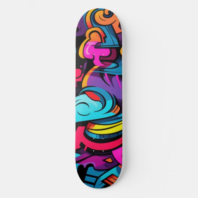 Graffiti Vibes Skateboard - Street Art Fusion (Recto)