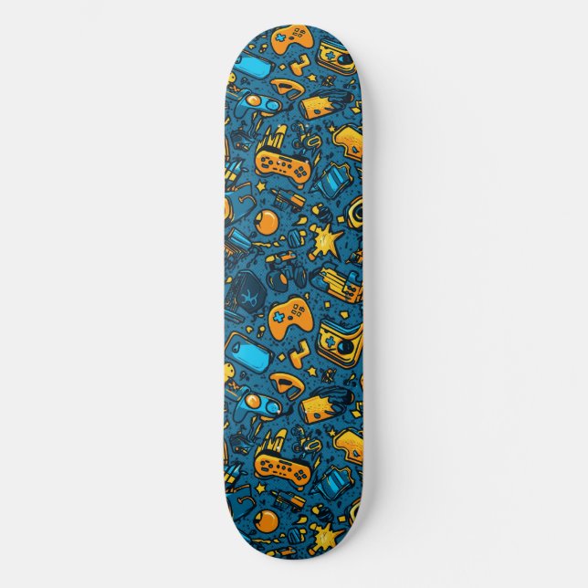 Graffiti Video GamerGamer Cool Designed Skateboard (Front)