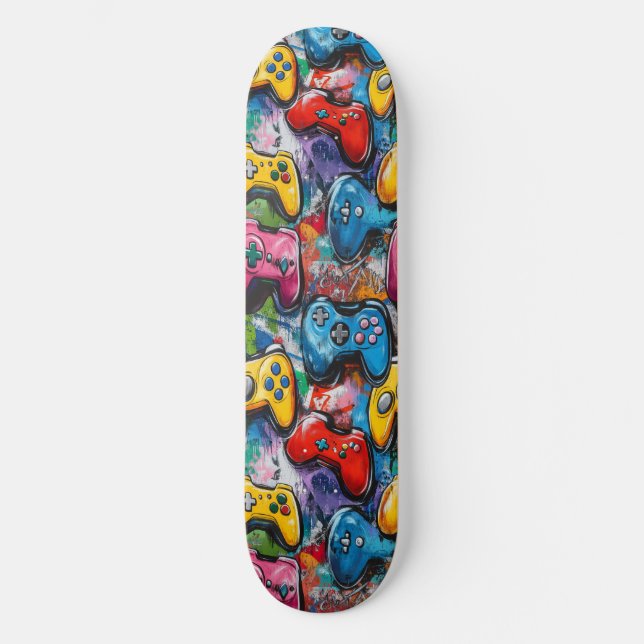 Graffiti Vidéo Jeu Cool Conçu Skateboard (Recto)