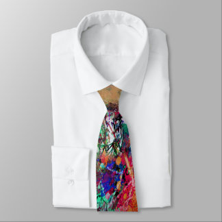 Graffiti Wall and Spray Paint Splatter Tie