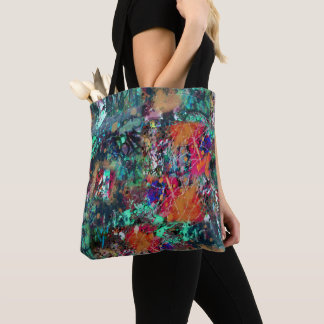 Graffiti Wall and Spray Paint Splatter Tote Bag