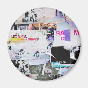 Graffiti Wall Banksy Style Torn Paper Magnet