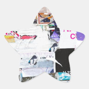 Graffiti Wall Banksy Style Torn Paper Star Sticker