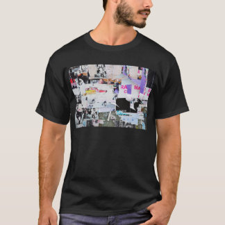 Graffiti Wall Banksy Style Torn Paper T-Shirt
