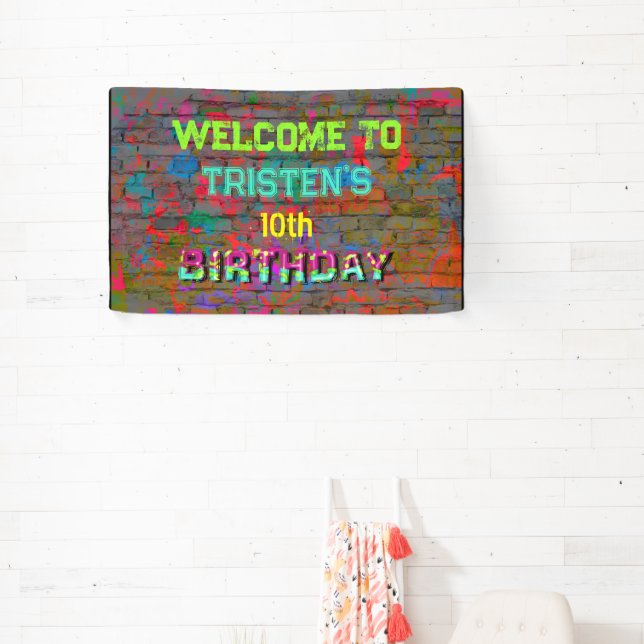 Graffiti wall birthday  banner (Insitu)