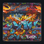 Graffiti Wall Clock<br><div class="desc">graffiti wall clock</div>