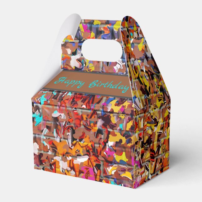 Graffiti wall print favor box (Front Side)