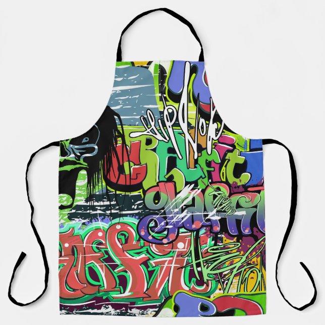Graffiti Wall: Urban Hip Hop Apron (Front)