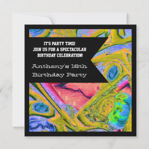 Graffiti Web Gothic Invitation d'anniversaire