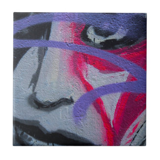 Graffiti woman tile