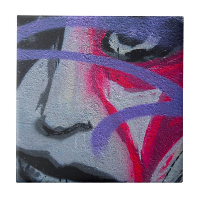 Graffiti woman tile (Front)