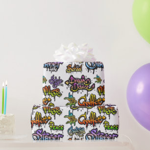 Graffiti Words Wrapping Paper