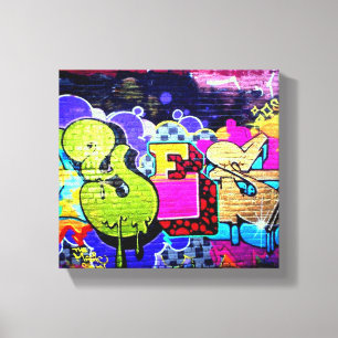 Graffiti Yes Canvas Print