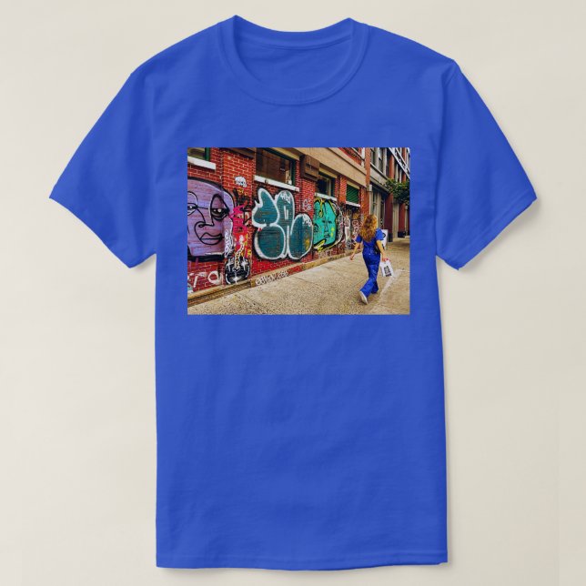 Graffitis New York City Street Art T-Shirt (Design Front)
