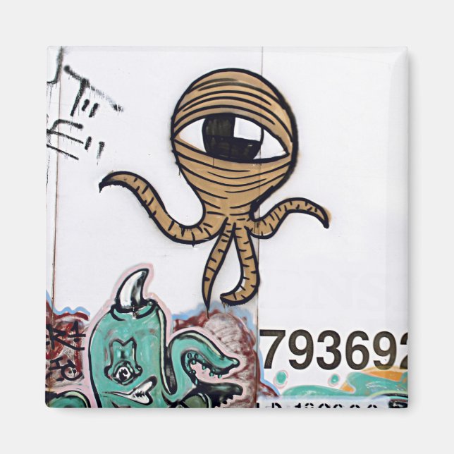 Graffitti Aliens Magnet (Front)