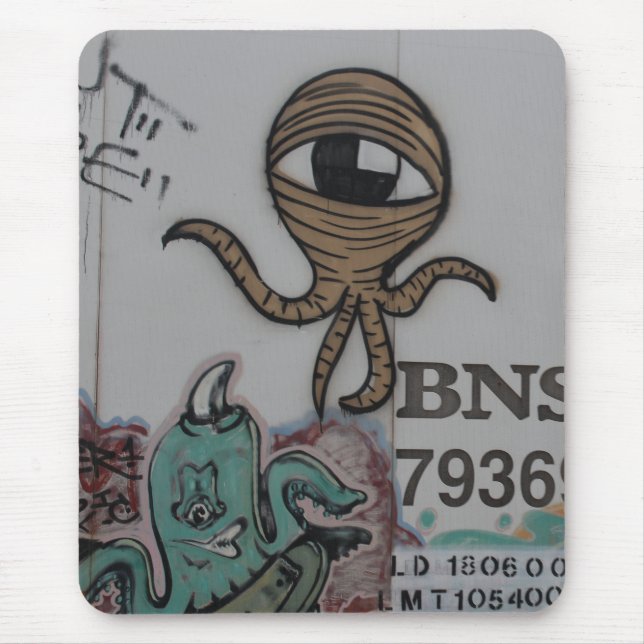 Graffitti Aliens Mouse Pad (Front)