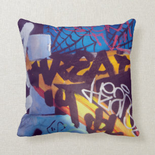 graffitti shirt throw pillow