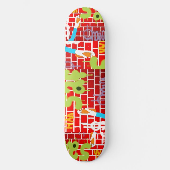 Graffitti spray painting Skateboard (Front)