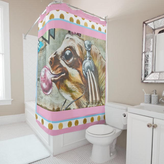 Grafiti Sloth rideau de douche Ado - Pop (En situation)
