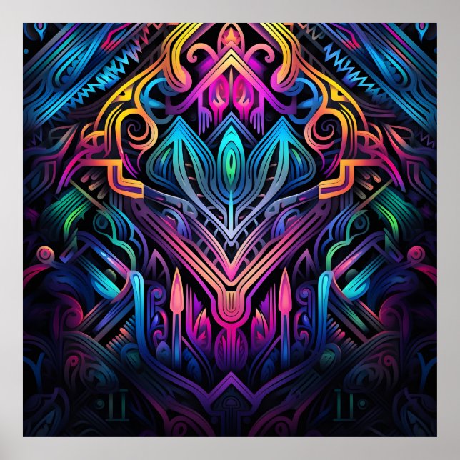 Grafitti art fall leaves lion print (Front)