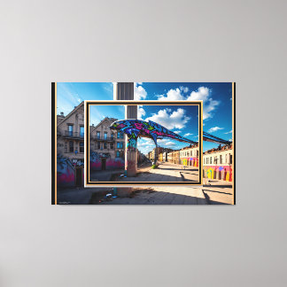 Grafitti City Canvas Print