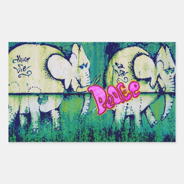 grafitti elephants sticker (Front)