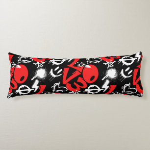 grafitti LOVE B. Black BG Body Pillow