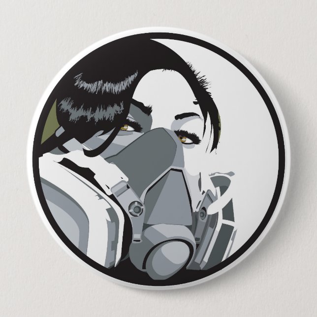 grafmask 4 inch round button (Front)