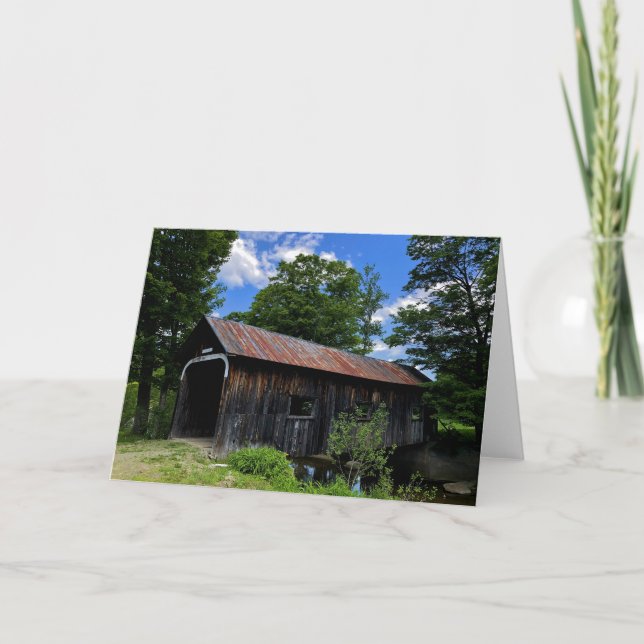 Grafton Covered Bridge Greeting Card (Front)