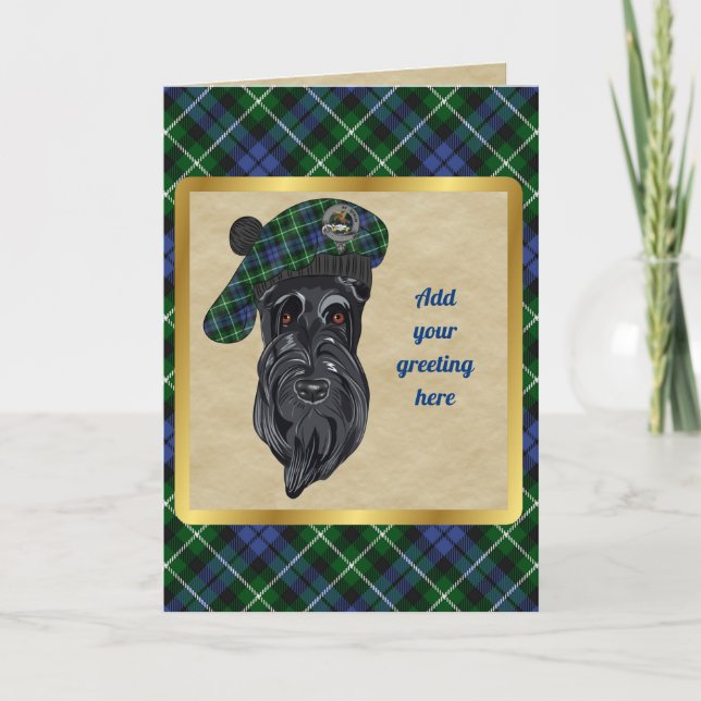 Graham Badge & Tartan Personalized Card (Front)
