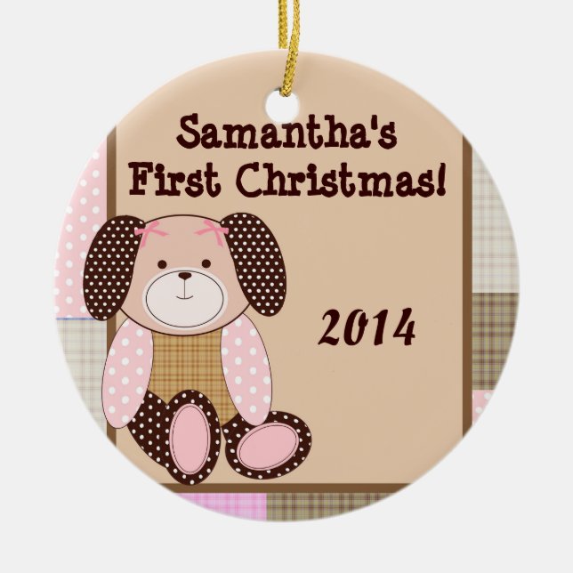 Graham Crackers Girl Personalized Name Ornament (Front)