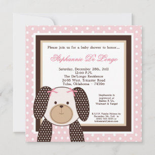 Graham Crackers Girl Rose Baby shower Invitation