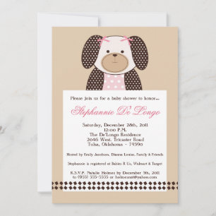 Graham Crackers Girl Rose Baby shower Invitation