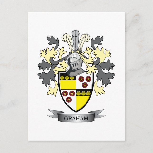 Graham Family Crest Coat of Arms Postcard (Front)