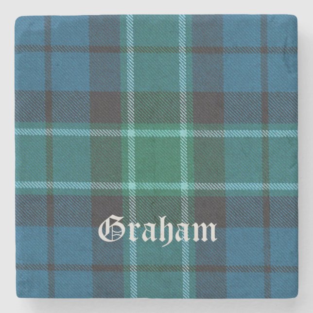 Graham, Graham Scottish Tartan, Graham Clan,Graham Stone Coaster (Front)