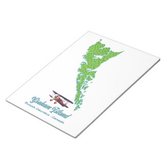 Graham Island British Columbia Travel map Notepad