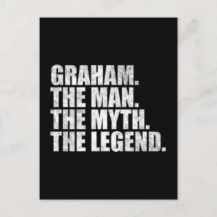 Graham name, Graham The Man The Myth The Legend Postcard