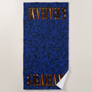 Graham Name Logo On Blue, Beach Towel