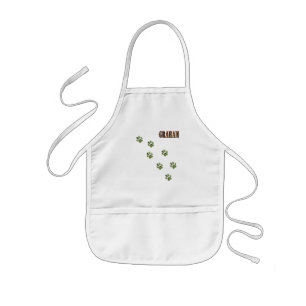 Graham Name Made With Orange Sunset, Kids Apron