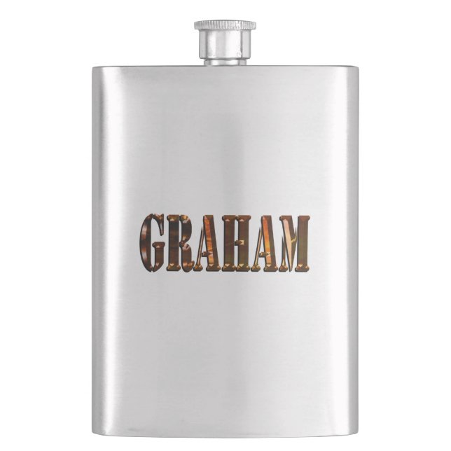 Graham, nom, classique flacon de hanche (devant)
