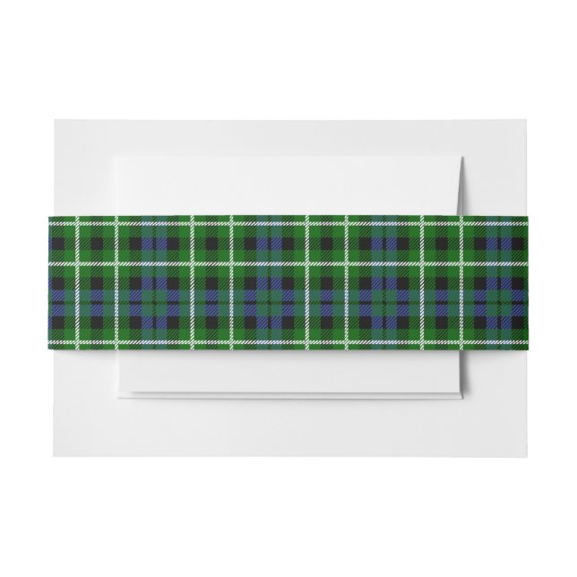 Graham Scottish Tartan Belly Band Invitation Belly Band (Front Example)
