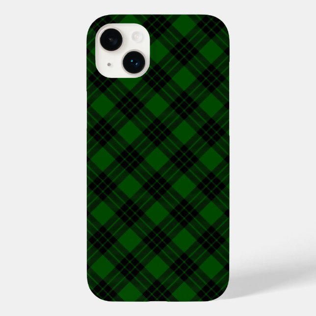 Graham tartan green black plaid Case-Mate iPhone case (Back)
