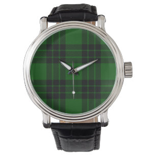 Graham tartan green black plaid watch