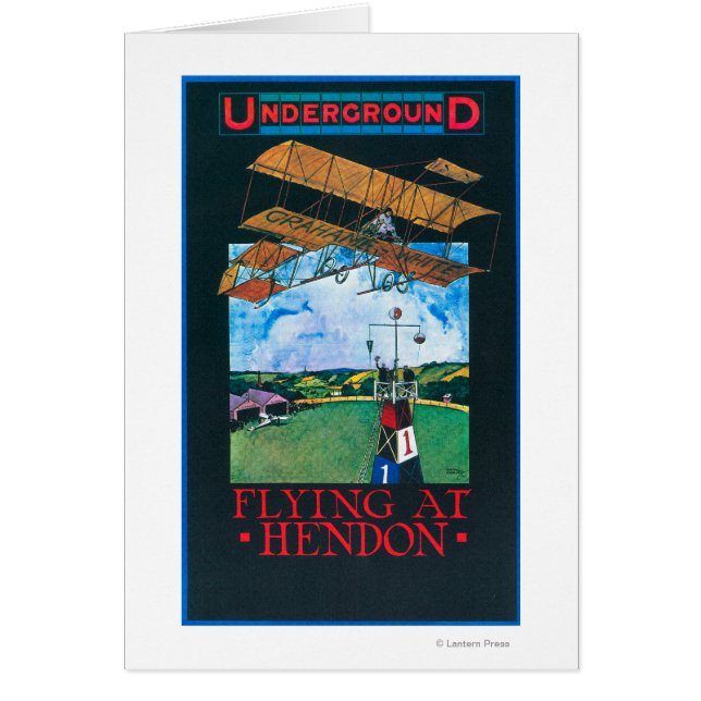 Grahame-White And Plane over Aerodrome Poster (Front)
