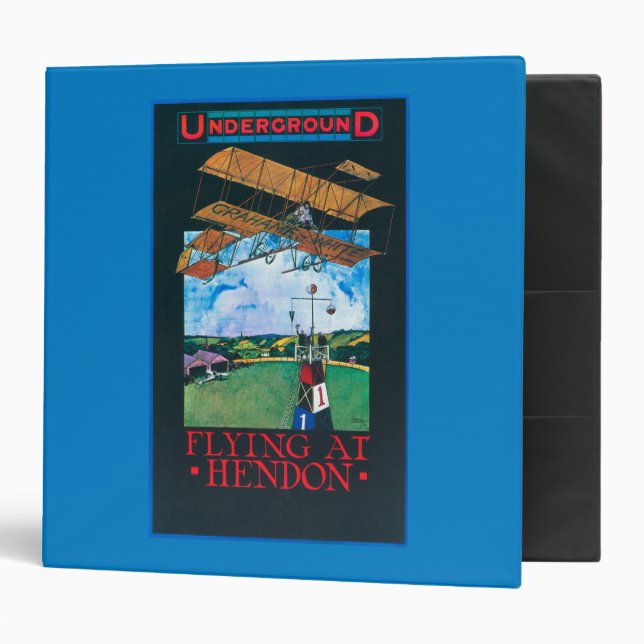 Grahame-White And Plane over Aerodrome Poster Binder (Front/Inside)