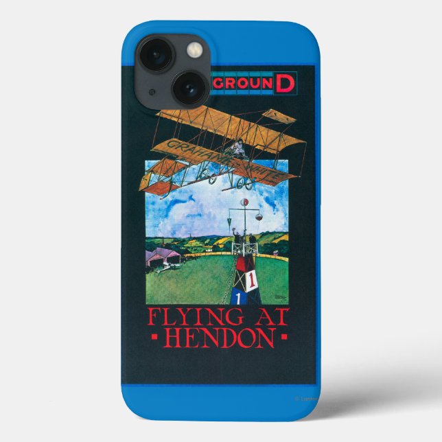 Grahame-White And Plane over Aerodrome Poster Case-Mate iPhone Case (Back)
