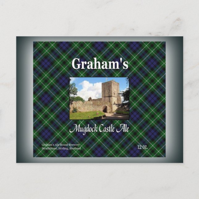 Graham's Mugdock Castle Ale Postcard (Front)