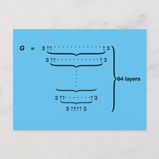 "GRAHAM'S NUMBER" POSTCARD